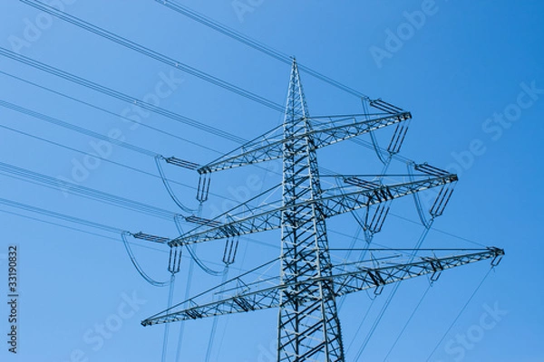 Fototapeta Hochspannungs-Strommast