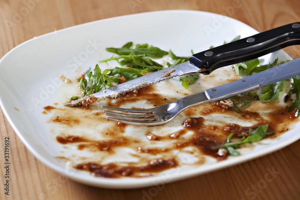 Obraz empty dish after food