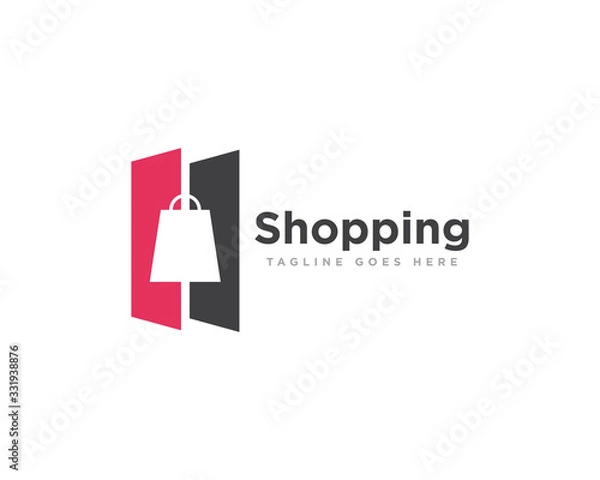 Obraz Bag Shop Logo Icon Design Vector