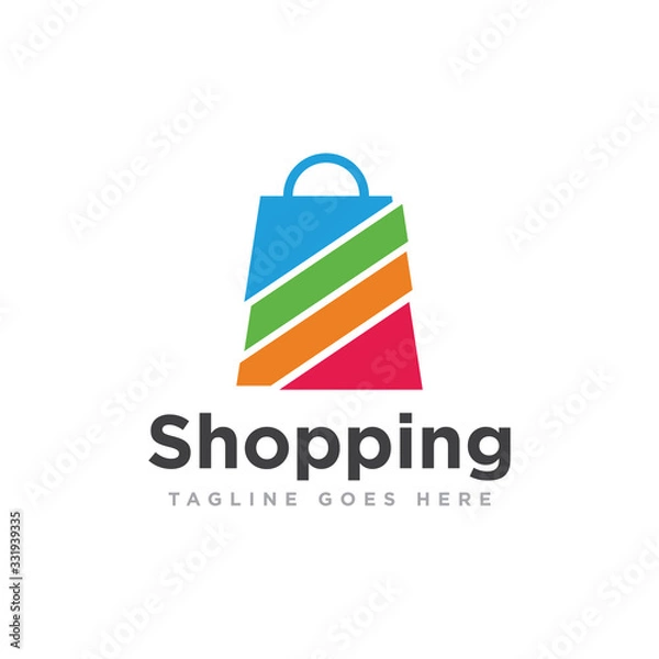 Obraz Bag Shop Logo Icon Design Vector
