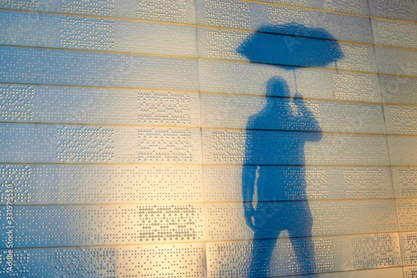 Obraz umbrella, silhouette and love 