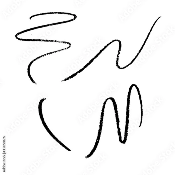 Fototapeta Liner or marker texture set