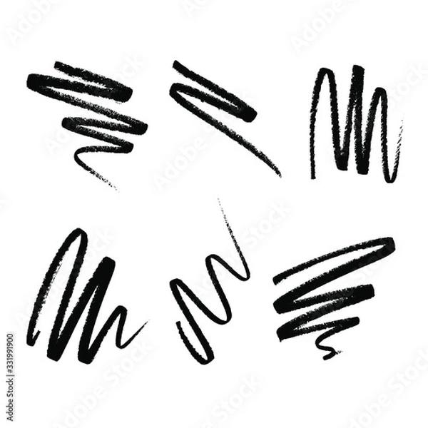 Fototapeta Liner or marker texture set