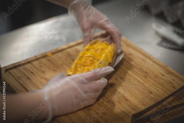 Obraz Cheese hot dog