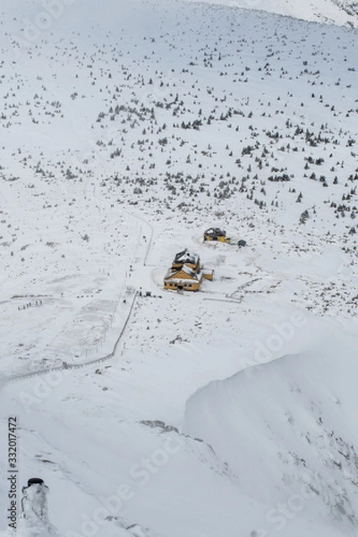 Obraz schronisko w górach