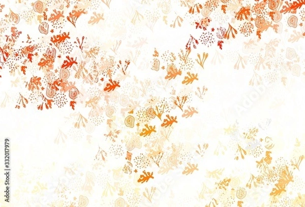 Fototapeta Light Red vector backdrop with memphis shapes.