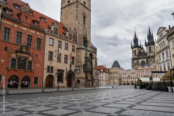 Obraz empty old town square in prague