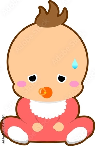 Fototapeta 赤ちゃん 表情 イラスト