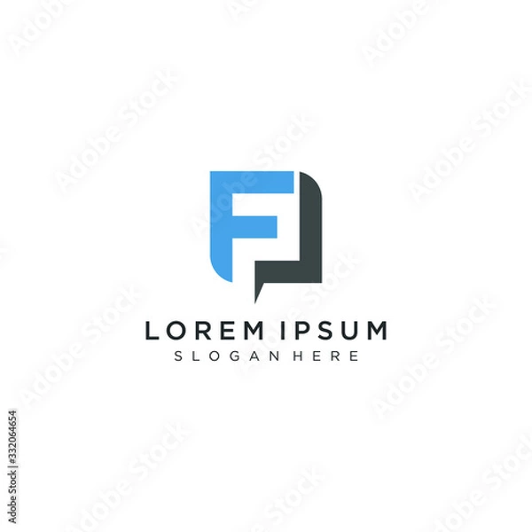 Fototapeta initial logo template