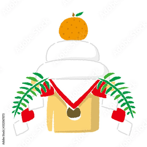 Obraz 鏡餅のイラスト