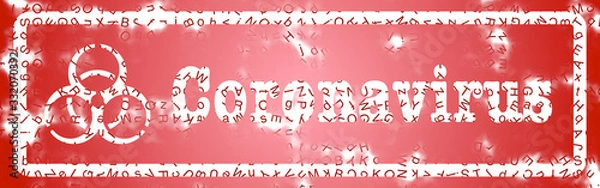 Obraz Stempel - Biogefährdung - Coronavirus