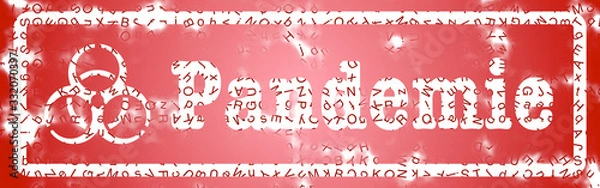 Obraz Stempel - Biogefährdung - Pandemie