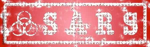 Obraz Stempel - Biogefährdung - SARS