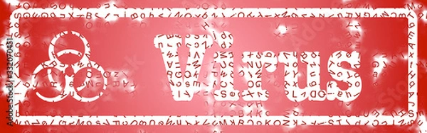Obraz Stempel - Biogefährdung - Virus