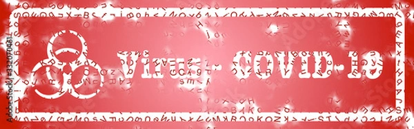 Obraz Stempel - Biogefährdung - Virus - COVID-19