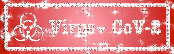 Obraz Stempel - Biogefährdung - Virus - CoV-2