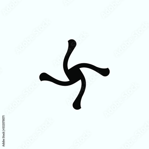 Fototapeta Camera shutter simple vector logo, funnel addictive in itself.