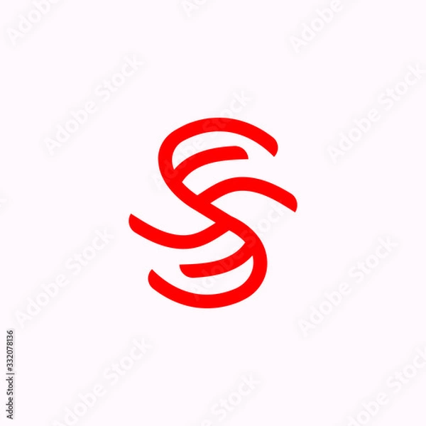 Fototapeta letter S   linear vector logo