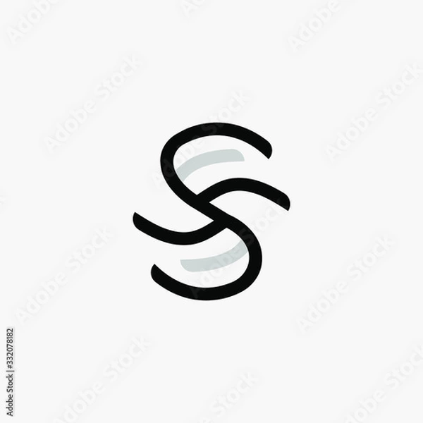 Fototapeta letter S   linear vector logo