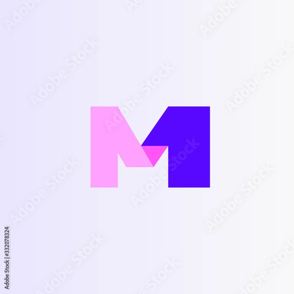 Fototapeta Letter M vector logo in a modern style.