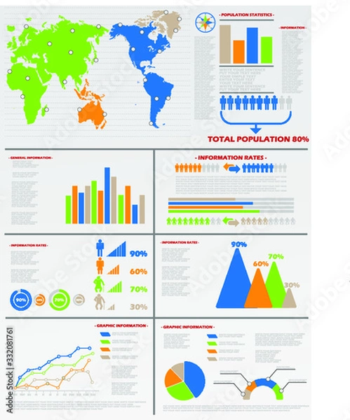 Obraz Economy Infographics and chart design elements