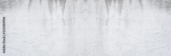 Fototapeta Old wall panorama texture cement dirty gray with black  background abstract grey and silver color design are light with white background.