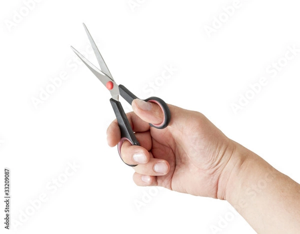 Obraz hand holding scissors