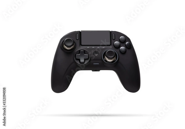 Fototapeta game joystick on isolated white background 