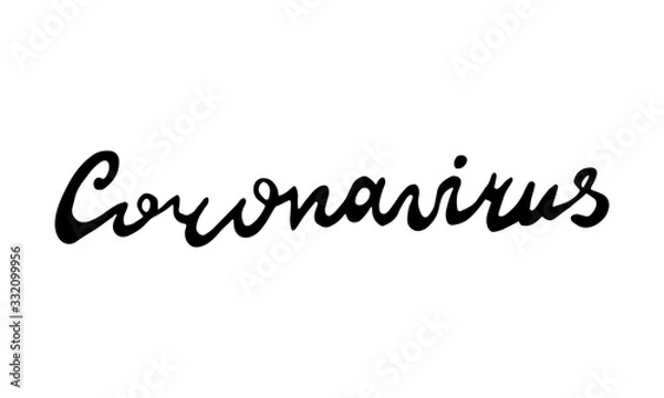 Fototapeta Set of hand lettering with quarantine and coronavirus tips. Different quotes vector in hand drawn style. Phrases for social networks, flyers, stickers