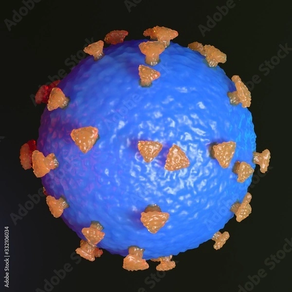 Obraz Model 3D Coronawirus Covid-19