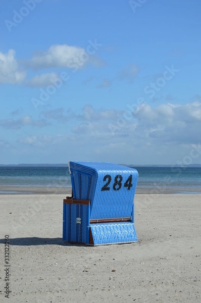 Obraz Strandkorb mit Nummer