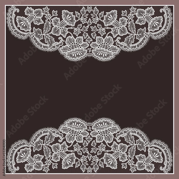 Obraz Lace Vector Floral Romantic Square Frame