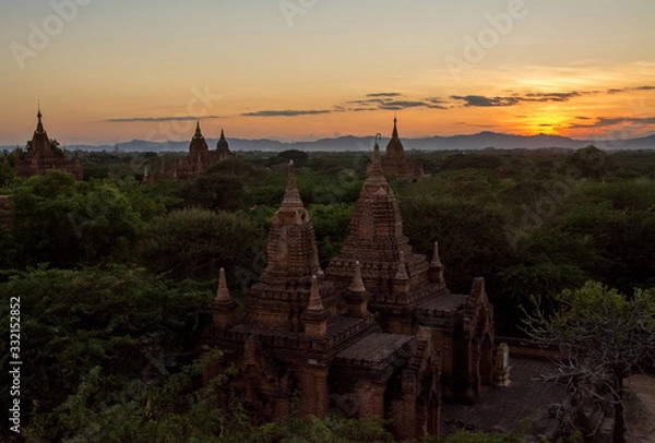 Obraz Temples on sunset