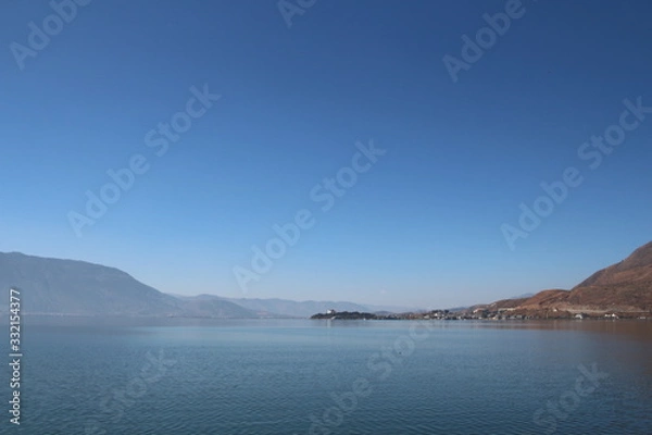 Fototapeta lake, sky, mountain
