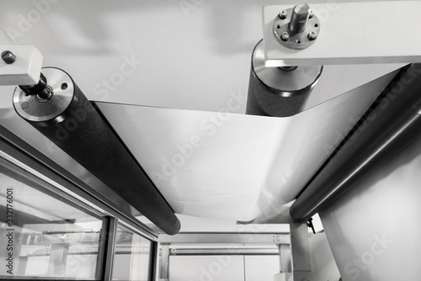 Fototapeta aluminium coil and sheet on machinery