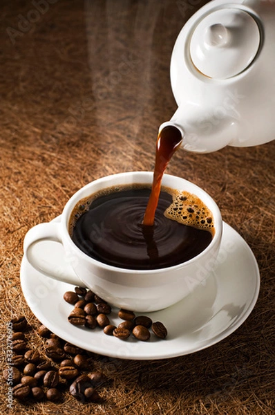 Fototapeta Coffee pouring