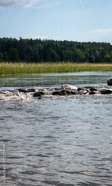 Obraz Water over rocks