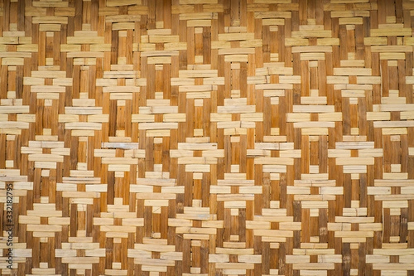 Obraz Woven bamboo background pattern.