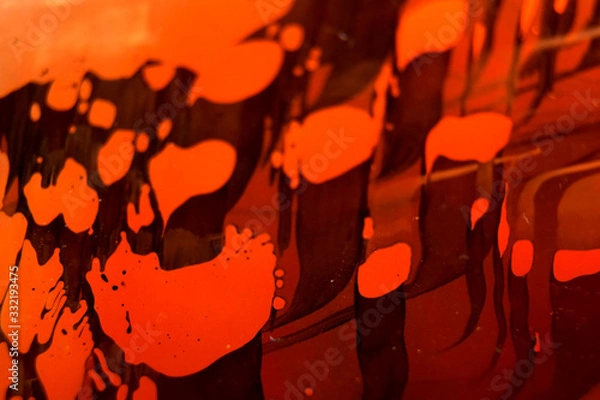 Obraz rotes Farbmuster auf Glas