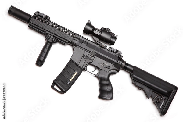 Fototapeta Custom build compact size M4A1 assault carbine