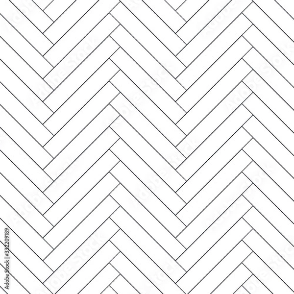 Obraz Geometric texture, repeating linear abstract pattern Thin black line vector pattern.Diagonally laid bricks Scandinavian style brick background for kitchen splash back Herringbone pattern.