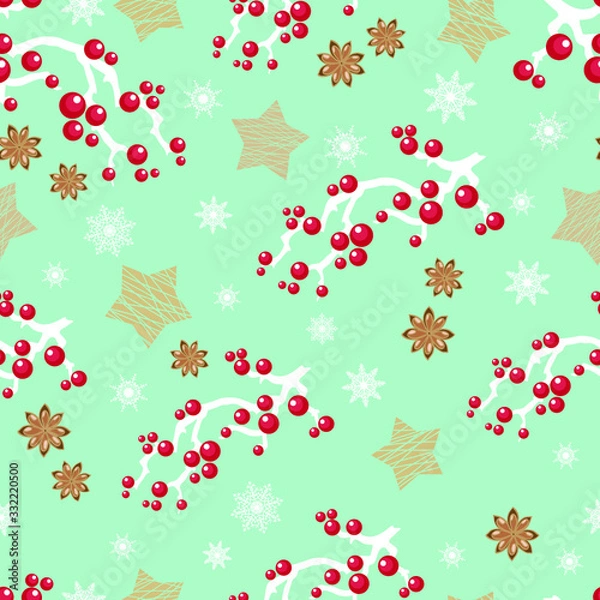 Fototapeta seamless pattern with christmas tree
