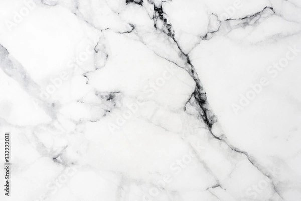 Fototapeta White Marble Background Backdrop Texture. Kitchen Surface. Horizontal Orientation
