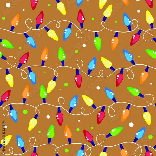 Fototapeta Christmas seamless background