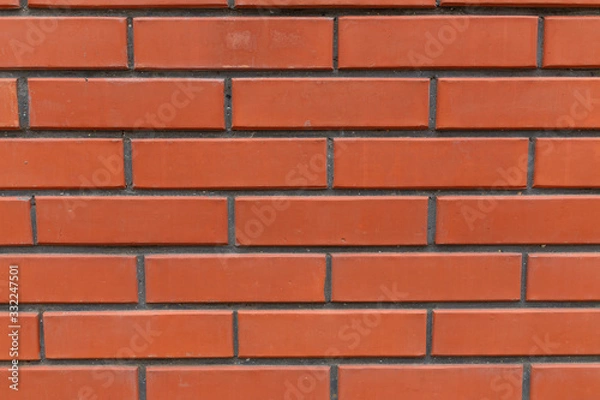 Fototapeta Clean smooth flat brickwall texture background or backdrop
