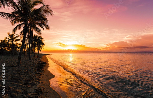 Fototapeta sunset on the beach