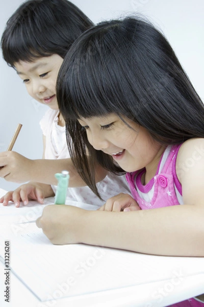 Obraz 勉強する女の子