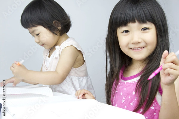 Obraz 勉強する女の子