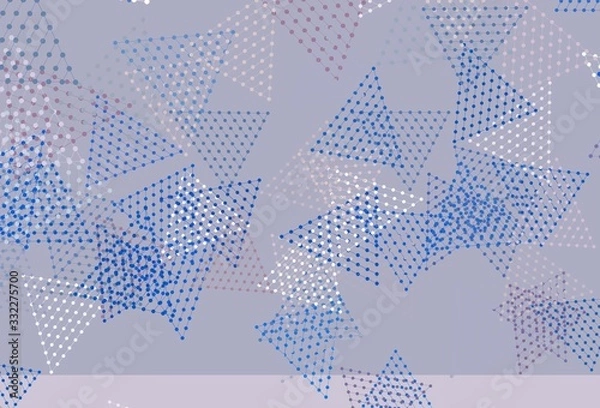 Obraz Light Blue, Yellow vector template with crystals, circles.