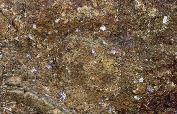 Obraz stone texture cobble closeup beige brown mineral weathered base background